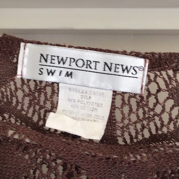 Festival Crochet Fringed Tunic Top Coverup in Chocolate Brown - Picture 5 of 8